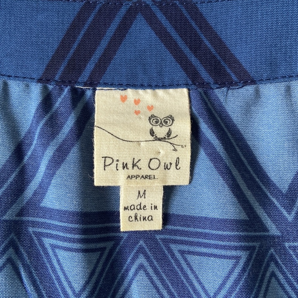 Pink Owl geometric blouse - Picture 3 of 8